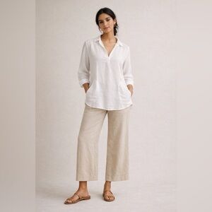 CP Shades white linen tunic. Size small
